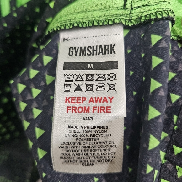 Gymshark Sport Windbreaker Jacket Men's Size Medium Fluo Lime Green Black A2A7I - Picture 6 of 9